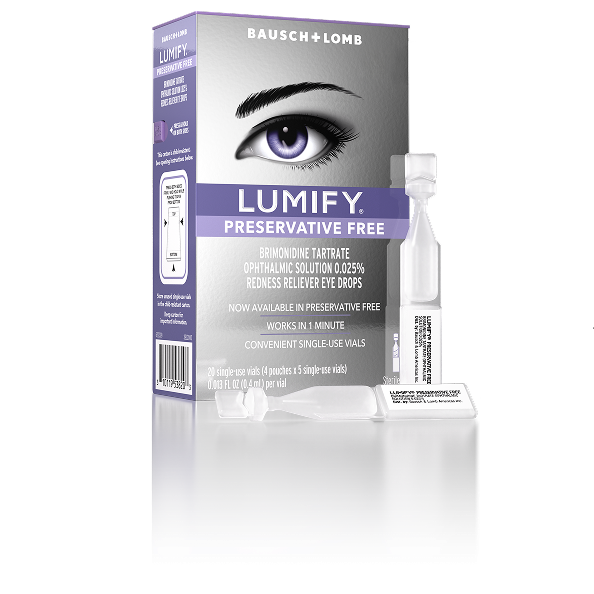 Bottle of Lumify cleansing water and eye makeup remover
